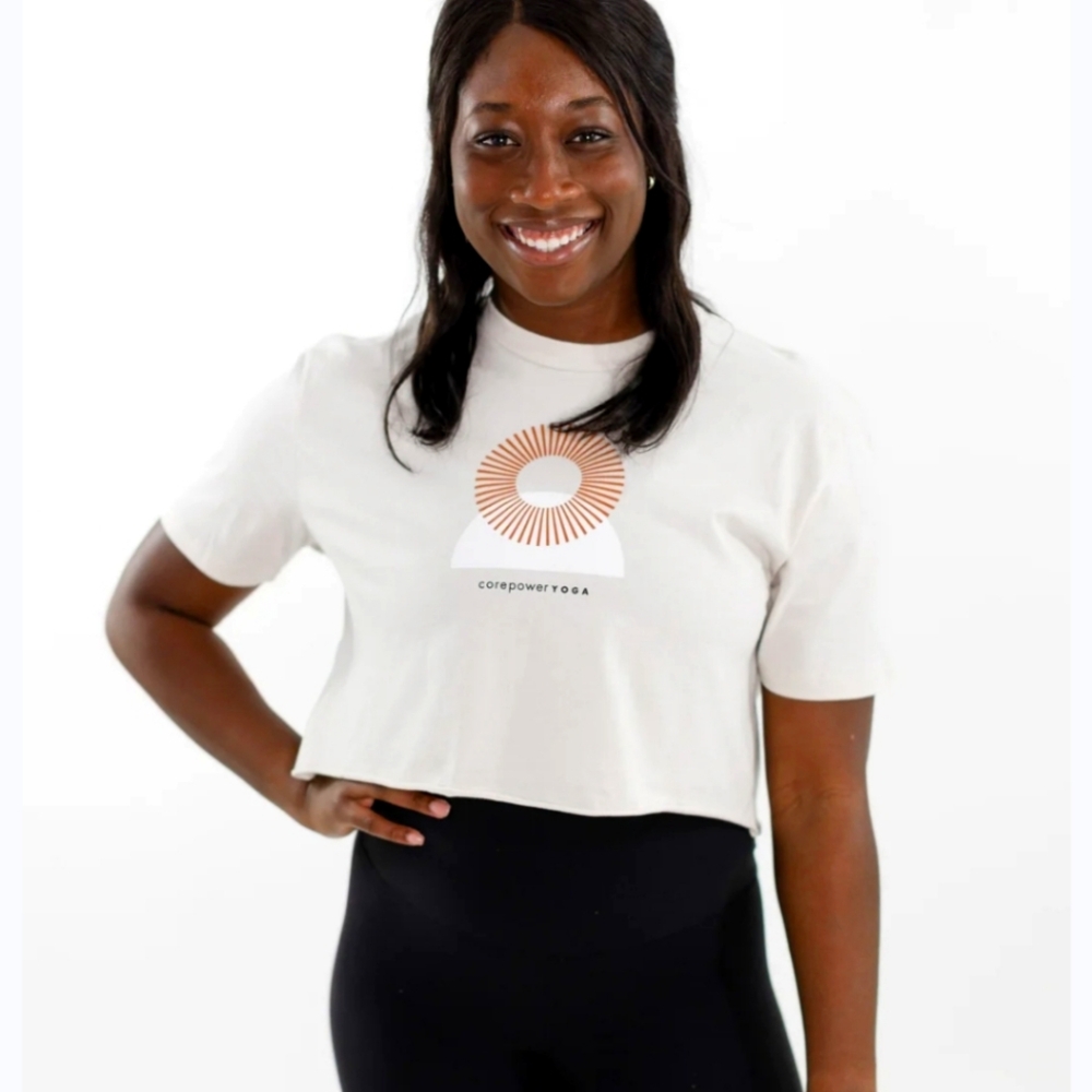 Corepower Yoga Boxy Crop Top NEW